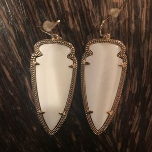 Kendra Scott white arrowhead earrings
